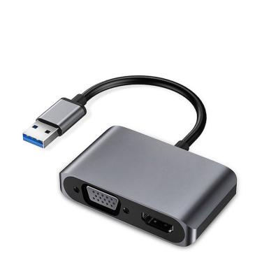 Imagem de USB3.0 para adaptador vga compatível com hdmi 2-em-1 USB para o conversor compatível com HDMI-Omygod