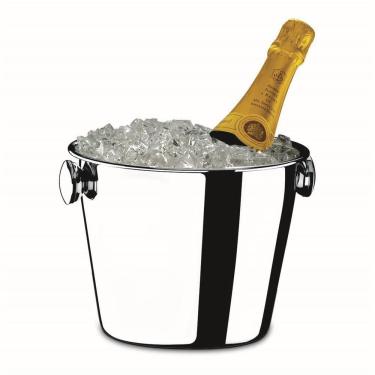 Imagem de Balde para Garrafas Lyon Mantém Bebidas Geladas Aço Inox com Alça para Transporte 4,2L Inox Brinox