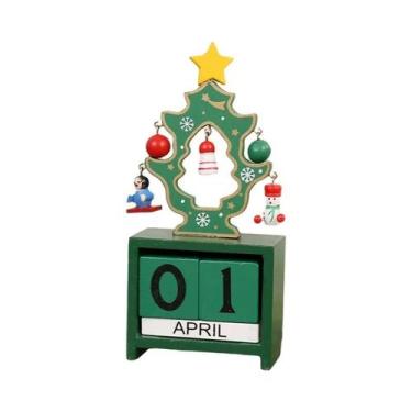 Imagem de Calendário De Contagem Regressiva De Natal 2024 Em Madeira, Ornamento 