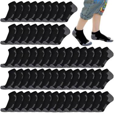 Imagem de Meias Looknniy 16 Pares Infantil Baixa Esportiva com Amortecimento