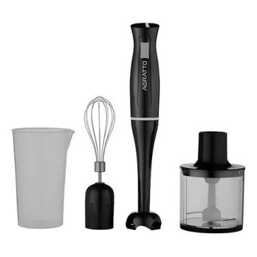 Imagem de Mixer 3 Em 1 Batedor Mixer Processador 200w cor preta - Agratto, 110V,