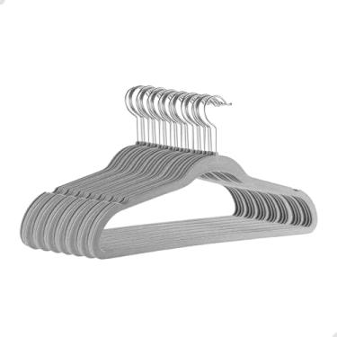 Imagem de Kit 50 Cabides de Veludo 360° Antideslizante Kit Cabide para Roupas Camiseta Calça