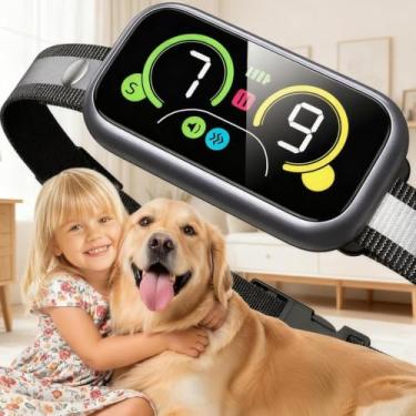 Imagem de Coleira de latido para cães, solução instantânea para latidos, dispositivo inteligente antilatido com 4 modos de correção, coleira de latido de ação rápida para cães grandes, médios e pequenos, de 2,3