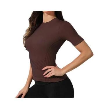 Imagem de Camiseta Esportiva Feminina Slimming Respirável De Manga Curta Para Yo