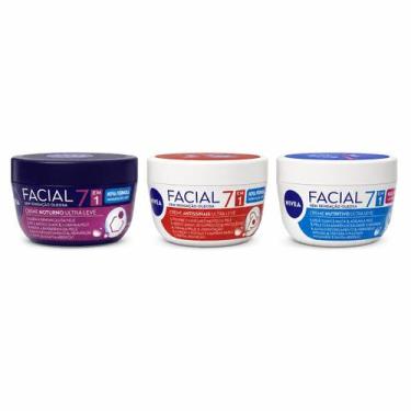 Imagem de Kit Nivea Facial 7 em 1 Nutritivo Antissinais Noturno