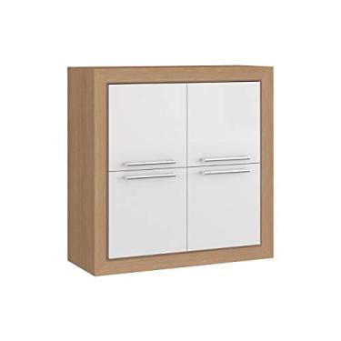 Imagem de Armário Aéreo 4 Portas Ditália Aspen 80 Carv./branco Cd-212