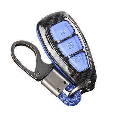 Imagem de Porta-Chaves Remota,Fibra De Carbono Remoto Chave Fob Caso Shell Cover Para S/Fo-Cus/Fiesta/Kuga/C-Max