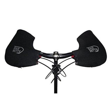 Imagem de Bar Mitts Luvas para guidão de neoprene para montanha/transporte em clima frio extremo, duas aberturas nas extremidades