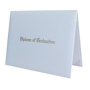 Imagem de Capa Diploma 6x8 7x9 impressão suave "Diploma of Graduation" Certificate Cover Grad Days, Branco, 7x9