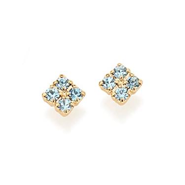 Imagem de Brinco infantil com cristais Azul claro-525118-Rommanel Cor: Azul claro