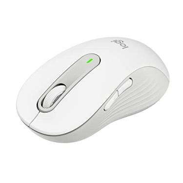 Imagem de Mouse Sem Fio Logitech Signature M650 L com Design de Tamanho Padrão, Clique Silencioso, Botões Laterais Personalizáveis, Conexão USB e Bluetooth - Branco