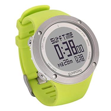 Imagem de Yajun Relógio de computador para mergulho com bússola inteligente para esportes subaquáticos com tela grande à prova d'água, cronômetro casual, verde