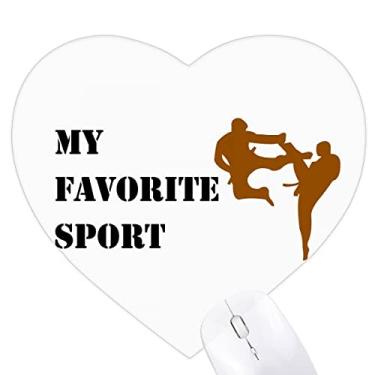 Imagem de Mouse pad Like Sports Fitness Balanced Taekwondo Heart Tapete de borracha para escritório