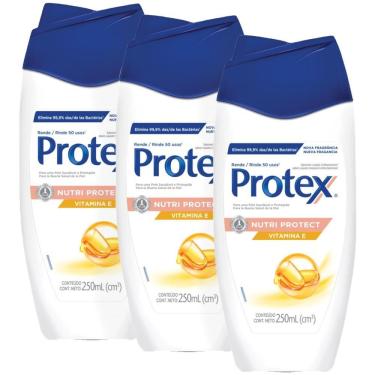 Imagem de Kit Sabonete Líquido Protex Nutri Protect Vitamina E 250ml com 3 unidades