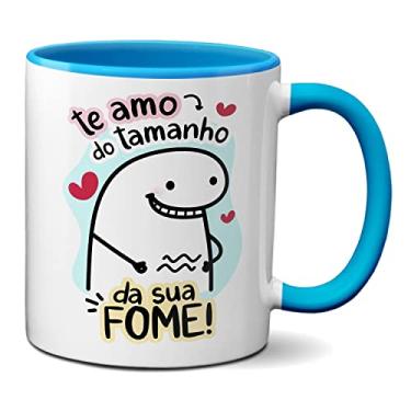 Imagem de Caneca Flork Namorados Fofos Te Amo Do Tamanho Da Sua Fome (Azul)