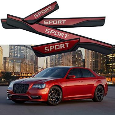 Imagem de GZBFTDH Proteção de Peitoril Soleira da Porta, para Chrysler 300C 2015-2023 Carro Acessórios, Aço Inoxidável Kick Plate Guard de Pedal de Limiar Protetor, Peças para Automóveis