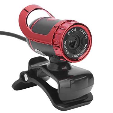 Imagem de ASHATA Webcam USB por computador, câmera USB com microfone absorvente de som integrada para ensinar conferência transmissão ao vivo para XP/Win2003 / / Win8/10 (vermelho)