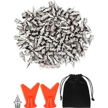 Imagem de Jovitec Sapatilhas de substituição com pontas de aço de 1/4 polegada 120 peças com 2 peças de chave de fenda para trilhas e Cross Country