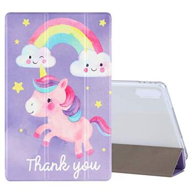 Imagem de For Lenovo Tab P11 Pro (TB-XJ706F) Coloured Drawing Pattern Horizontal Flip Leather Case with Three-folding Holder