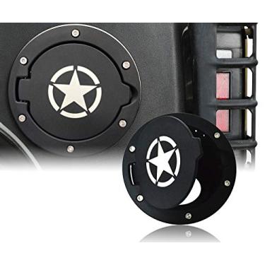 Imagem de Hooke Road Star Tampa de Gás Tampa de Enchimento de Combustível Porta Tanque para Jeep Wrangler JK 2007-2018 e Unlimited