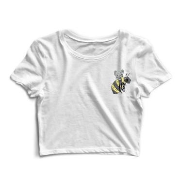 Imagem de Blusa Blusinha Cropped Tshirt Camiseta Feminina Abelha Europa - Goup S