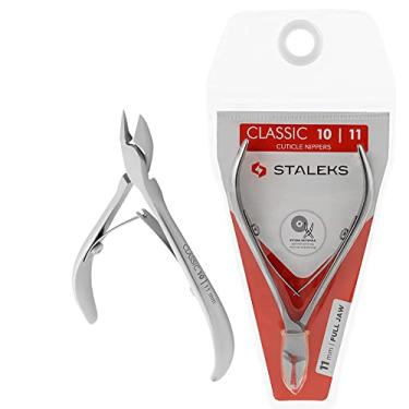 Imagem de Staleks CLASSIC 10 pinças de cutícula – lâminas de 11 mm – aço inoxidável – aderência confortável – para manicure e pedicure em casa