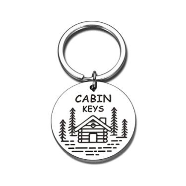 Imagem de Novos chaveiros de cabine rústica para pai mãe avô vovó natal dia dos namorados casamento aniversário presentes de noivado para marido noivo namorado chaveiro de aniversário presente para filho filha