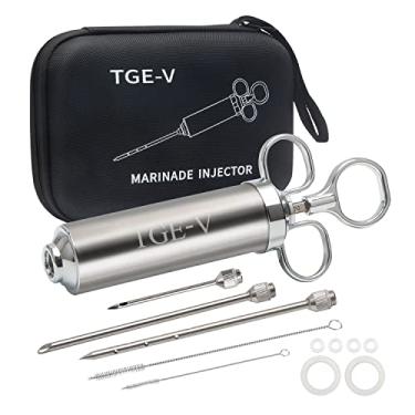 Imagem de TGE-V Injetor de carne, marinadas injetoras para carnes, Turquia; vem com 3 agulhas de seringa injetora de marinada; injetores de carne para fumar, churrasqueira, 59 ml, manual do usuário incluído
