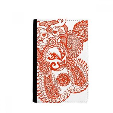 Imagem de Porta-passaporte com cabeça de ópera vermelha e padrão de corte de papel Notecase Burse capa para cartão, Multicolor
