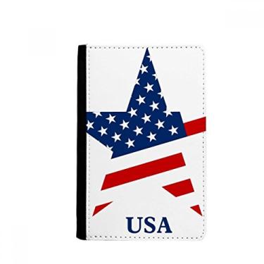 Imagem de Porta-passaporte com a bandeira americana dos EUA padrão Notecase Burse carteira capa porta-cartão, Multicolor
