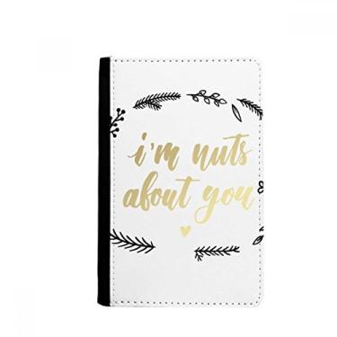 Imagem de I'n Nuts About You Quote Style Passport Holder Notecase Burse Capa Carteira Cartão Bolsa, Multicolor