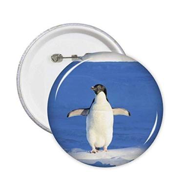 Imagem de Lindo pinguim branco ciência imagem natureza alfinetes crachá botão emblema decoração acessório 5 peças