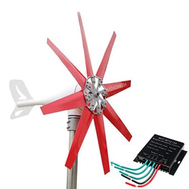 Imagem de Gerador de turbina de energia eólica vertical, 6000W 12V/24V/48V Eixo vertical Brisa Start Solar-solar complementar +gerador de turbina eólica de levitação magnética (com controlador),12v