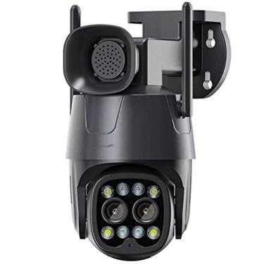 Imagem de Câmera de segurança sem fio 4G com lente dupla, câmera PTZ WiFi 2MP 1080P HD IP Surveillance Camera with AI Human Tracking Two-Way Audio Color Night Vision Motion Detection