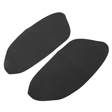 Imagem de Cobertura do apoio de braço do painel da porta, guarnição do apoio de braço da porta dianteira elástica esquerda direita para decoração(Preto)