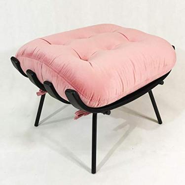 Imagem de Puff Costela Veludo Rosa Candy - Poltronas do Sul