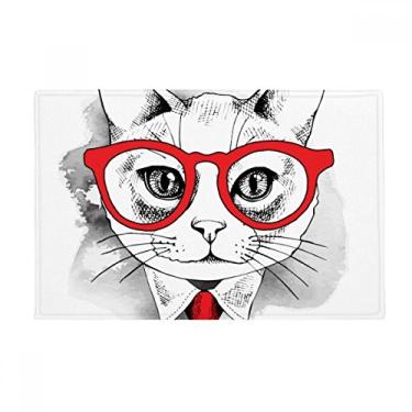 Imagem de DIYthinker Bussiness Cat Head Protect Animal Pet Lover Tapete antiderrapante para porta de banheiro