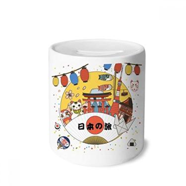 Imagem de DIYthinker Caixa tradicional japonesa para dinheiro cultural local caixa de cerâmica porta-moedas presente de cofrinho