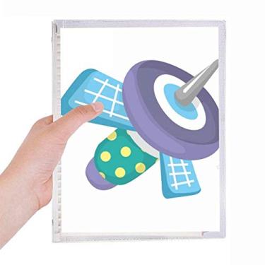 Imagem de Caderno Satélite Monstro Alienígena Universo Folhas Soltas Diário Recarregável