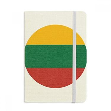 Imagem de Caderno de tecido com a bandeira nacional da Lituânia da Europa, capa rígida, diário clássico A5