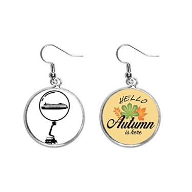 Imagem de Brinco de folha de outono com balão para transporte de veículos, orelhas, pendurado, joia