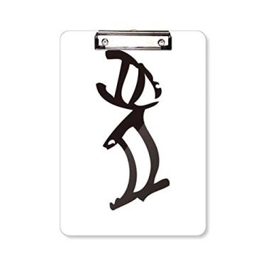 Imagem de Bones Inscriptions Chinês Coelhos do Zodíaco Pasta Prancheta Placa de suporte A4