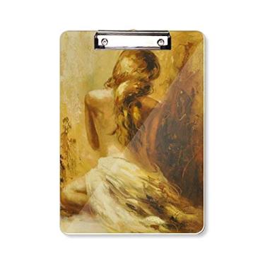 Imagem de Blonde Back Babe Girl Pretty Gal Prancheta pasta para escrever placa de apoio A4