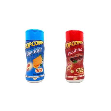 Imagem de Temperos P/ Pipoca Popcorn Cx 24 Frascos. 12 Cheddar - 12 Picanha