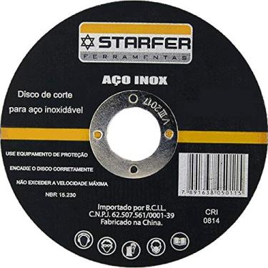Imagem de Disco De Corte Inox 7x7/8 Starfer Embalagem Com 20