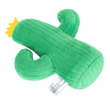 Imagem de Labuduo Brinquedo de pelúcia para animais de estimação, brinquedos de mastigar para cães e animais de estimação, fofos para mastigar, presentes, gatos, animais de estimação (cacto)