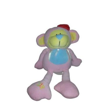 Imagem de Pelúcia Baby Macaco Com Argolas E Chocalho Zip Toys Rosa