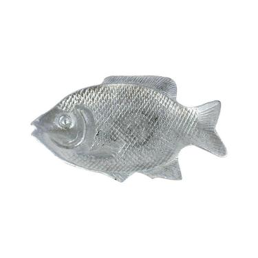 Imagem de Travessa Alumínio Fundido Polida Formato Peixe para Porções