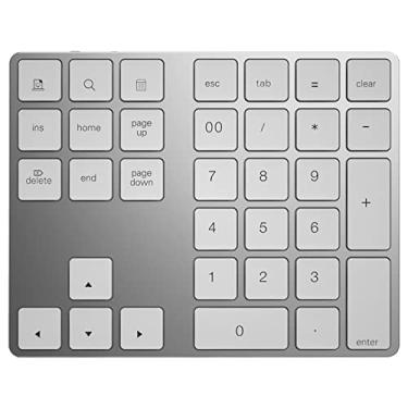 Imagem de Mini teclado numérico bluetooth, teclado numérico sem fio de contabilidade financeira recarregável para pc tablet portátil para windows para android,