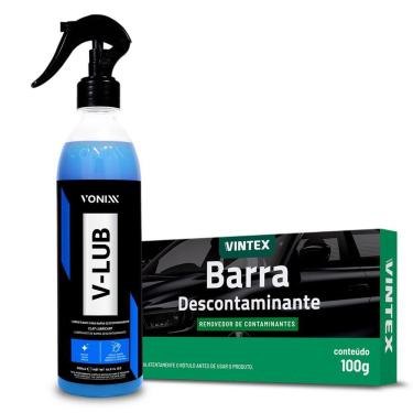 Imagem de Kit V-lub 500ml Vonixx + Clay Bar V-bar 100g Descontaminante